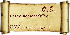 Oster Dezideráta névjegykártya
